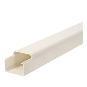 Montasjekanal, 80 x 60mm, m/folie "Standard", hvit, 2m