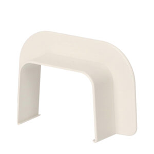 Veggmuffe, kanal, 80 x 60mm, hvit