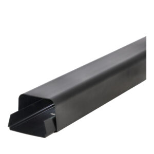 Montasjekanal, 80 x 60mm, "Artic" uten folie, sort, 2m