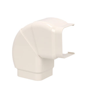 Regulerbart bend, kanal, 80 x 60mm, hvit